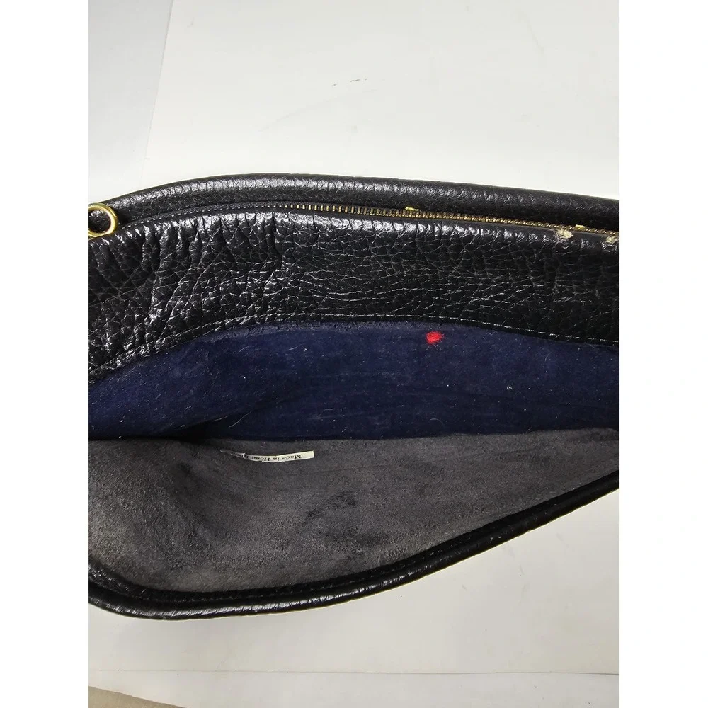 Women's Pebble Grain Continental‎ Clutch Wallet Black Vintage Hong Kong Cocktail